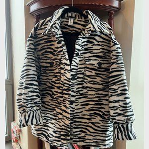 zebra print soft jacket